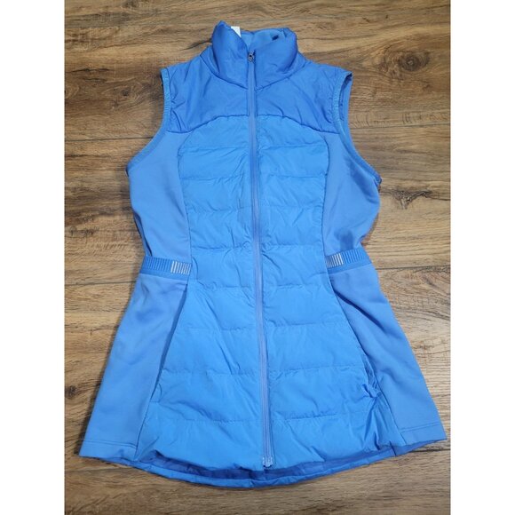 Lululemon Down for It All Vest Blue Nile Size 2 EUC - Picture 4 of 10